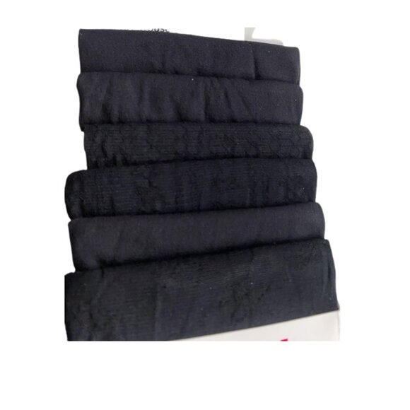 PEDS 12 Pair Non Binding Black Trouser Socks, Stay-Up Fit, Extended Size 8-12 - Picture 3 of 10